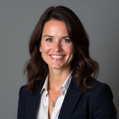 Professional headshot of Eleanor Vance, a smiling woman in her 40s.